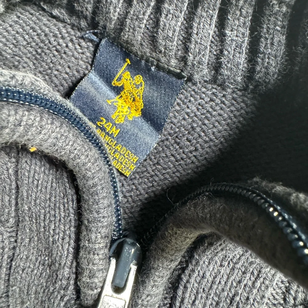 Ralph Lauren‎ Gingham Shirt & US Polo Assn Cable Knit Sweater Bundle Boys 24M